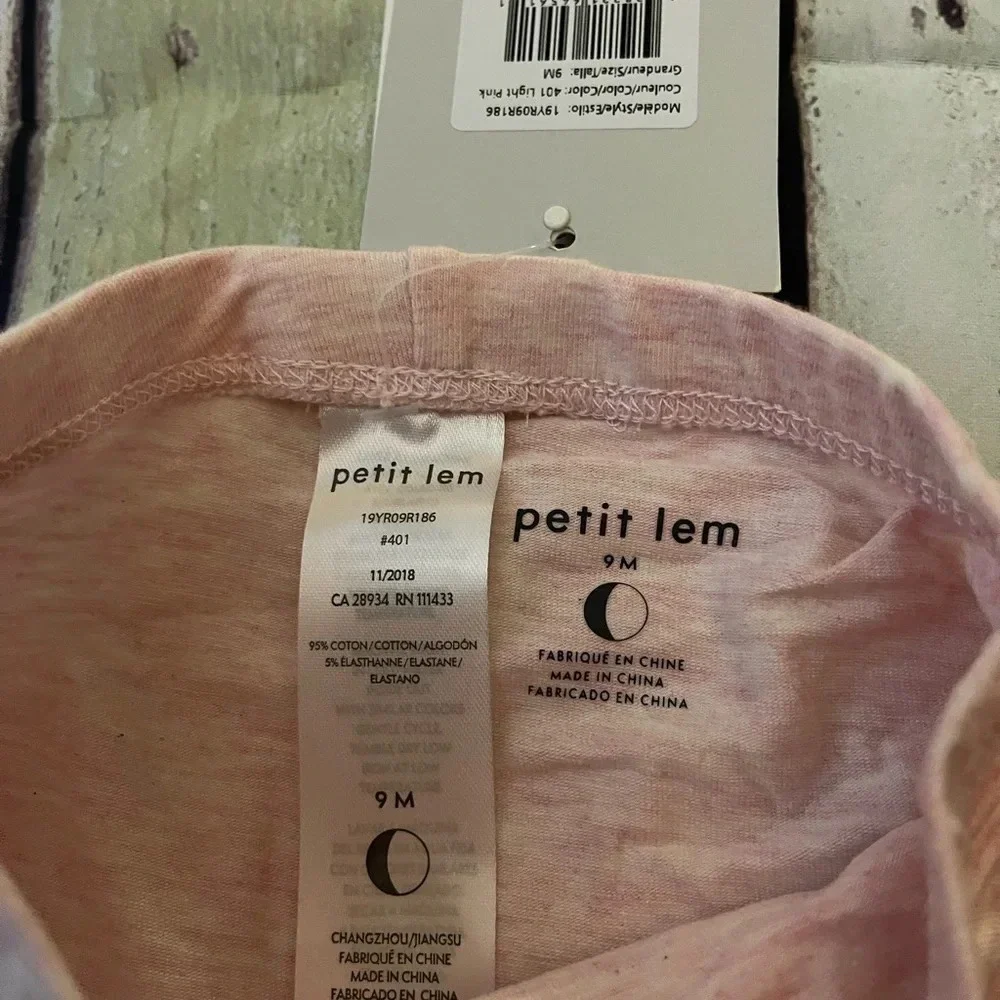 PETIT LEM Solid Knit Leggings, Pink, 9 months, NWT